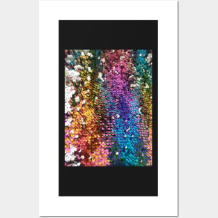 Photographic Image of Multi-colored Sequins Posters and Art